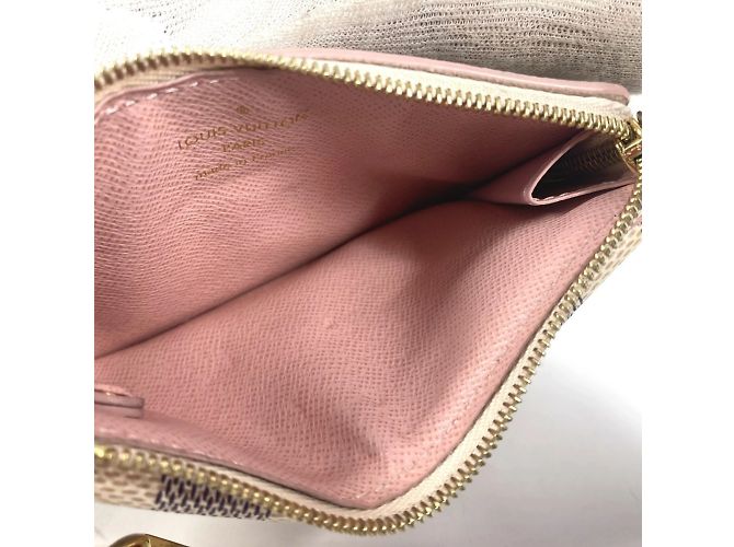 Monedero Louis Vuitton Damier Azur Rosa Blanco - vista 11