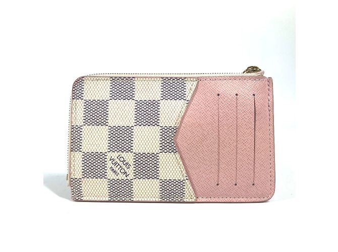 Monedero Louis Vuitton Damier Azur Rosa Blanco - vista 2