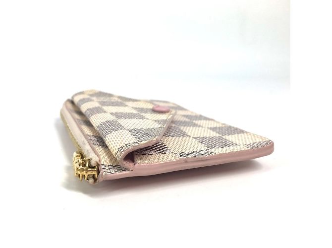 Monedero Louis Vuitton Damier Azur Rosa Blanco - vista 3
