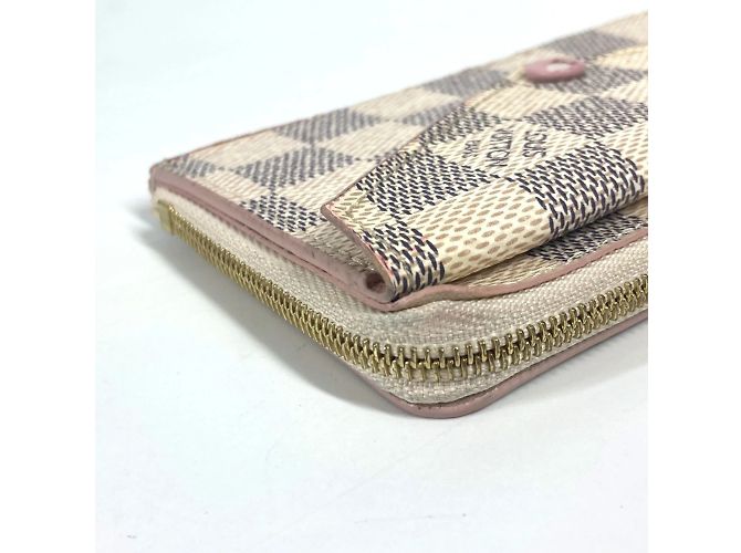 Monedero Louis Vuitton Damier Azur Rosa Blanco - vista 5