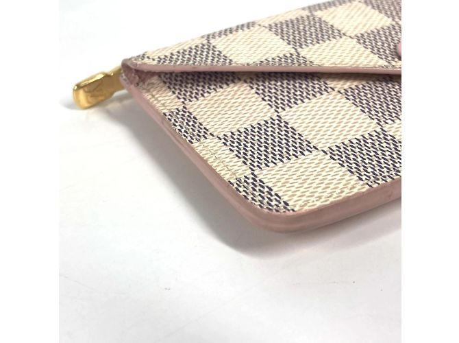 Monedero Louis Vuitton Damier Azur Rosa Blanco - vista 7