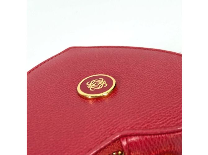 Monedero en forma de corazón con logo Anagram Loewe Roja - vista 8