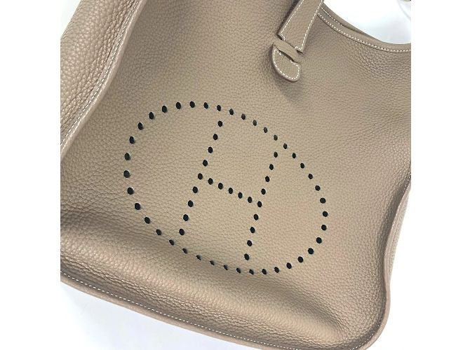 Hermès Borsa Hermes Evelyn 3 GM Beige Taupe - vista 13