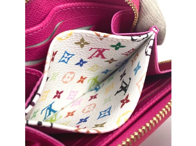 Cartera larga de cuero Epi Louis Vuitton Rosa - vista 17