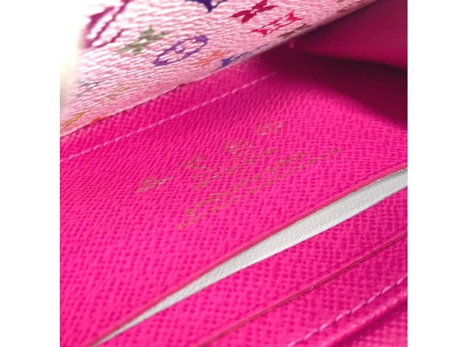 Cartera larga de cuero Epi Louis Vuitton Rosa - vista 18