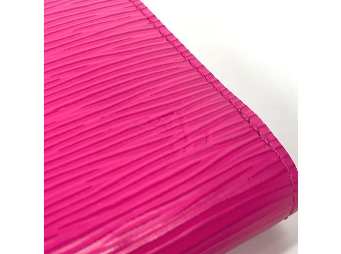 Cartera larga de cuero Epi Louis Vuitton Rosa - vista 7