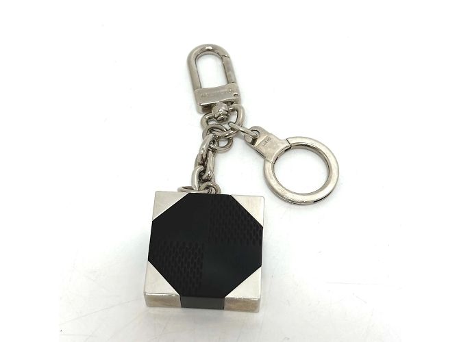 Portachiavi Damier Ebene Louis Vuitton Nero Argento - vista 2