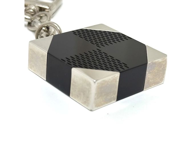 Portachiavi Damier Ebene Louis Vuitton Nero Argento - vista 4