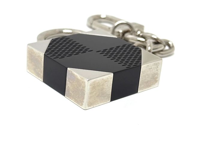 Portachiavi Damier Ebene Louis Vuitton Nero Argento - vista 6