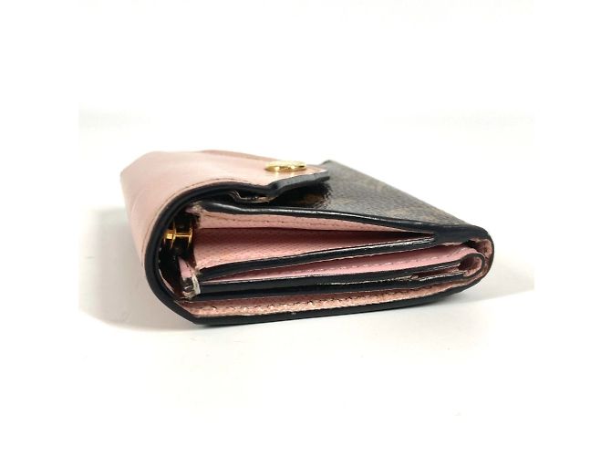 Cartera Compacta Zoe Monograma Louis Vuitton Castaño Rosa - vista 4