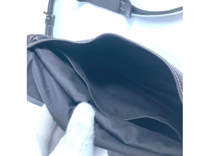 Borsa a Spalla Mini Lin Monogram Louis Vuitton Marrone Grigio antracite - vista 7