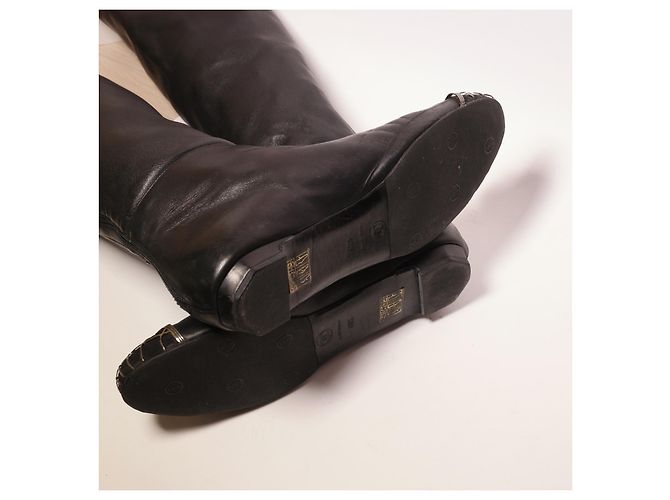 Botas de pasarela increíbles de Chanel Negro - vista 10