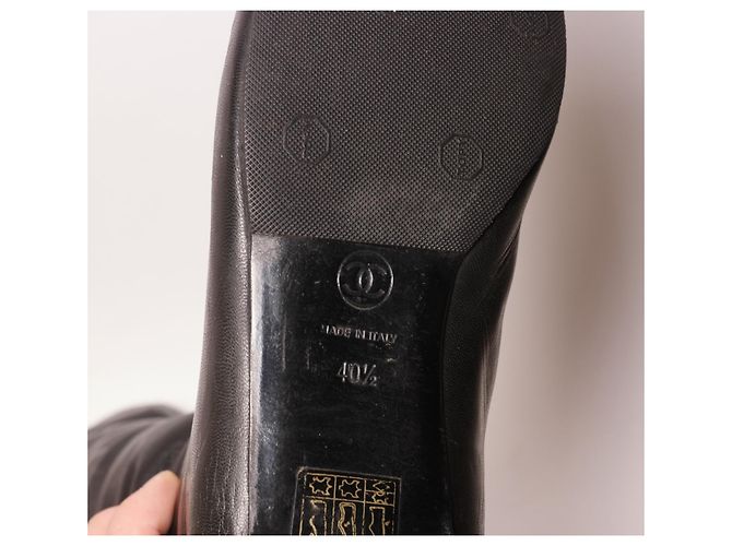Botas de pasarela increíbles de Chanel Negro - vista 12