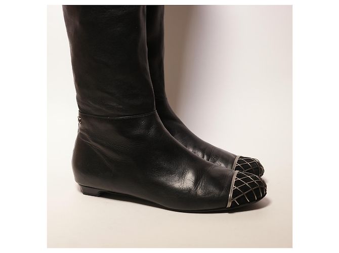 Botas de pasarela increíbles de Chanel Negro - vista 7