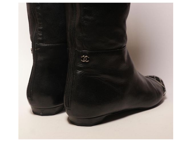 Botas de pasarela increíbles de Chanel Negro - vista 8