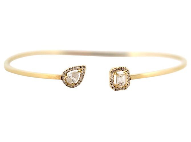 PULSERA MESSIKA MY TWIN TOI & MOI JONC FLEX ORO AMARILLO 18K DIAMANTES 0.3 CT - vista 4