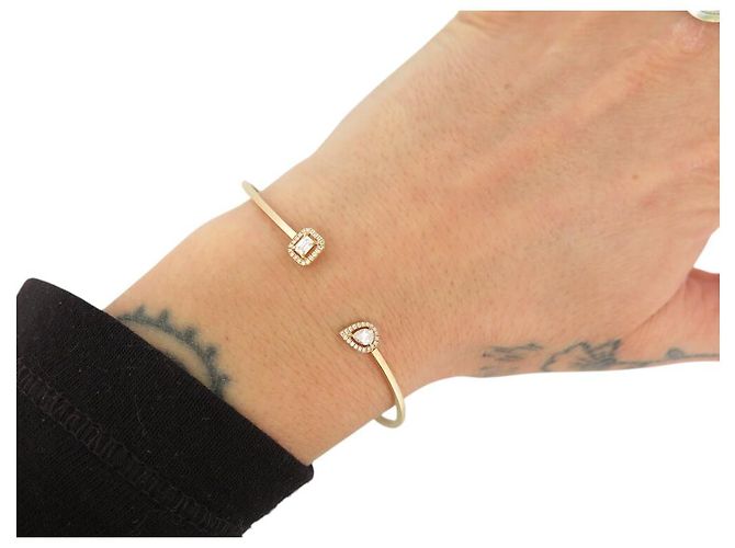PULSERA MESSIKA MY TWIN TOI & MOI JONC FLEX ORO AMARILLO 18K DIAMANTES 0.3 CT - vista 9