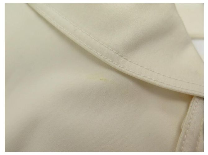 ABRIGO BURBERRY LONDRES TRENCH LARGO IMPERMEABLE CINTURÓN ALGODÓN TAMAÑO 38 M Crudo - vista 12