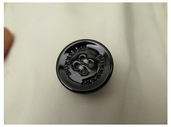 ABRIGO BURBERRY LONDRES TRENCH LARGO IMPERMEABLE CINTURÓN ALGODÓN TAMAÑO 38 M Crudo - vista 15