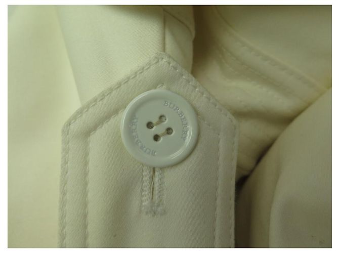 ABRIGO BURBERRY LONDRES TRENCH LARGO IMPERMEABLE CINTURÓN ALGODÓN TAMAÑO 38 M Crudo - vista 20