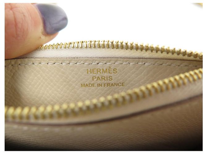 Hermès NEUE HERMES SLIM CONSTANCE BRIEFTASCHE H082060 EPSOM-LEDER KREIDE Roh - Ansicht 11