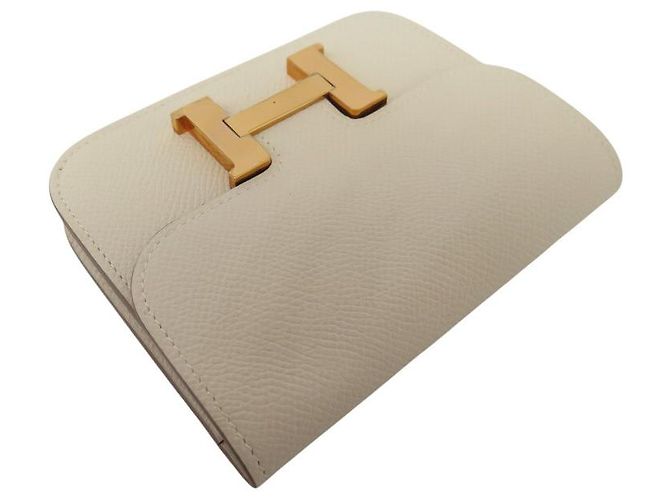Hermès NEUE HERMES SLIM CONSTANCE BRIEFTASCHE H082060 EPSOM-LEDER KREIDE Roh - Ansicht 6