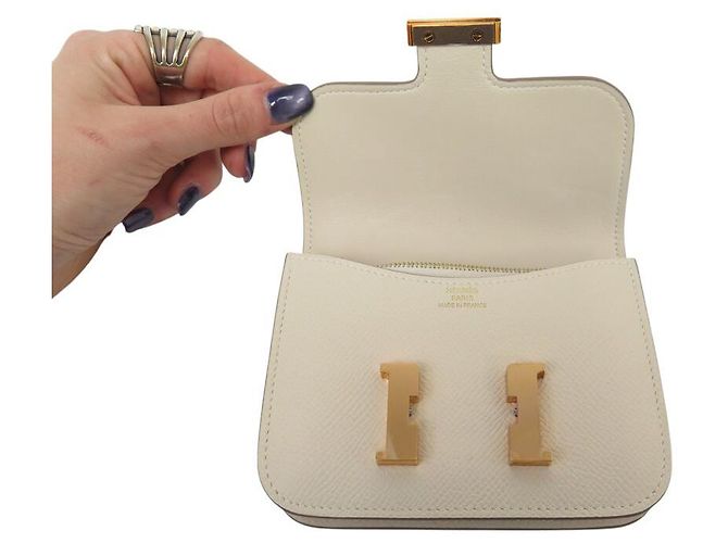 Hermès NEUE HERMES SLIM CONSTANCE BRIEFTASCHE H082060 EPSOM-LEDER KREIDE Roh - Ansicht 8