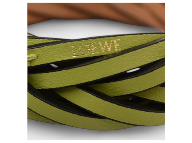 Bracciale in pelle verde Loewe - vista 3