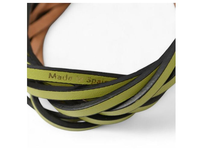 Bracciale in pelle verde Loewe - vista 4