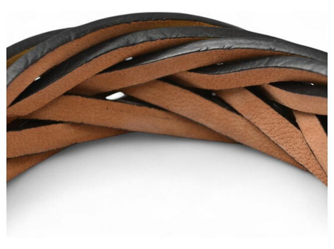 Bracciale in pelle verde Loewe - vista 7