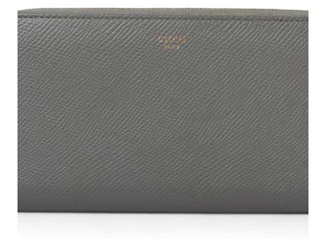 Céline Celine graue Leder Langbörse Braun - Ansicht 2