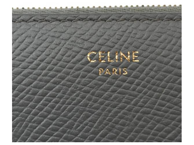 Céline Celine graue Leder Langbörse Braun - Ansicht 5