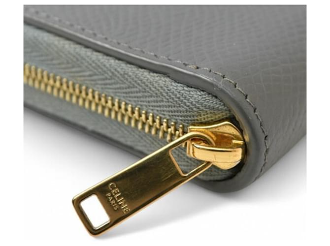 Céline Celine graue Leder Langbörse Braun - Ansicht 6