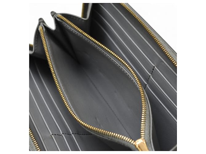 Céline Celine graue Leder Langbörse Braun - Ansicht 8