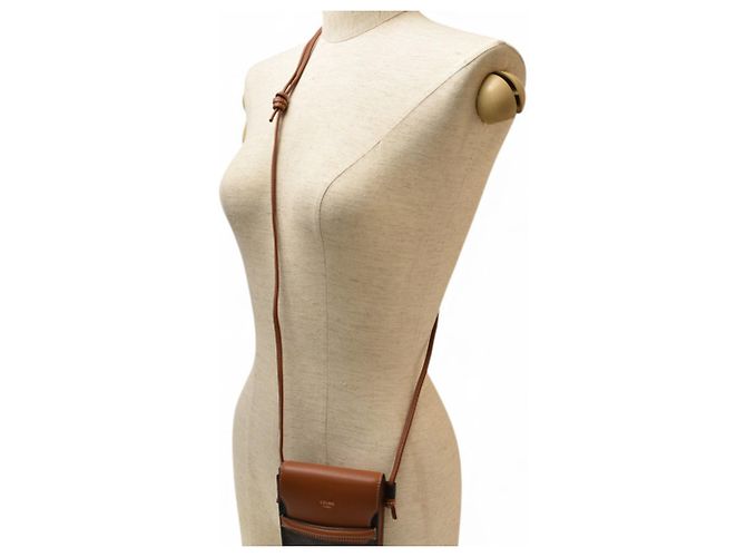 Céline Celine Brown Schultertasche Handyhülle Braun - Ansicht 10