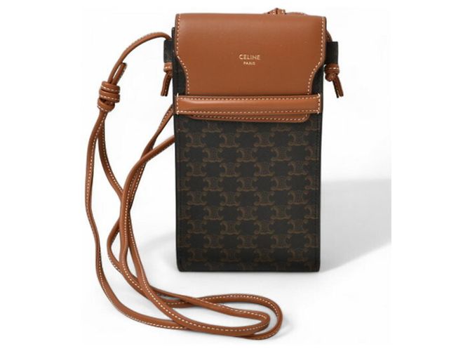 Céline Celine Brown Schultertasche Handyhülle Braun - Ansicht 2