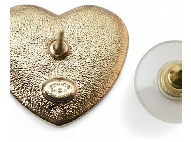 Orecchini a perno placcati in oro con strass Chanel D'oro - vista 4