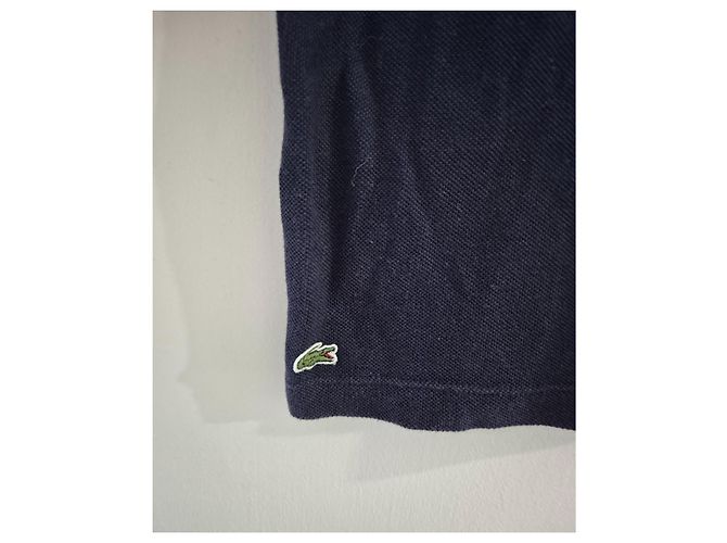 Polo lacoste manche courte bleu marine Taille 14ans - vue 2