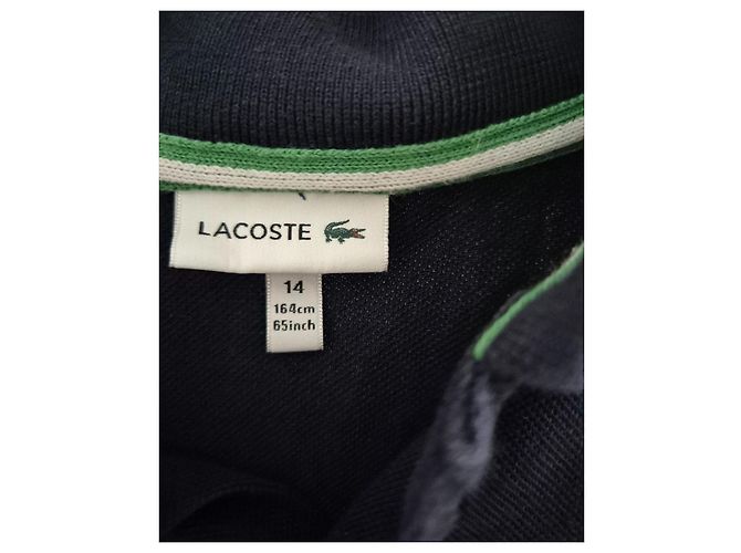 Polo lacoste manche courte bleu marine Taille 14ans - vue 4