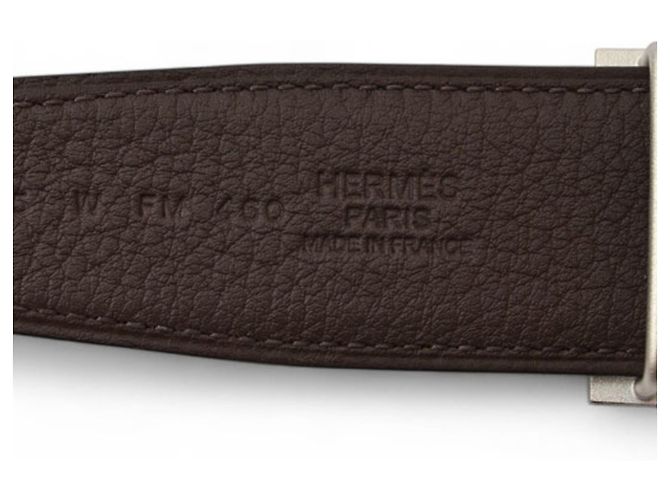 Hermès Wende-Gürtel in Schwarz und Schokolade - Ansicht 3