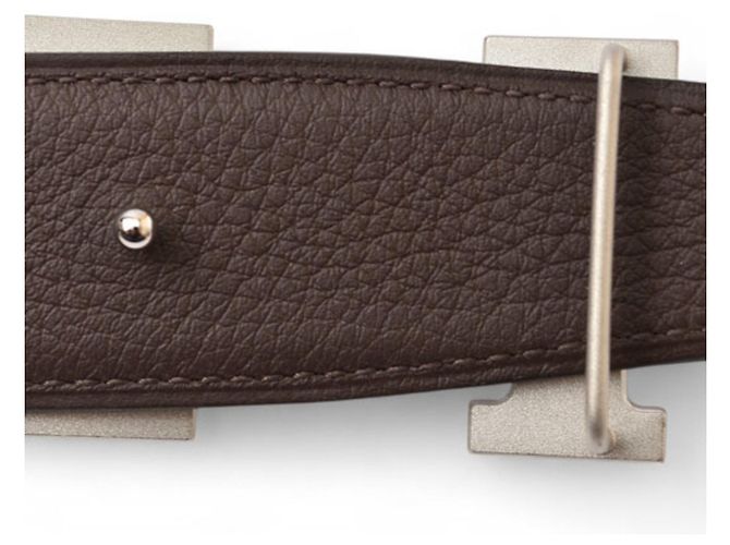 Hermès Wende-Gürtel in Schwarz und Schokolade - Ansicht 4