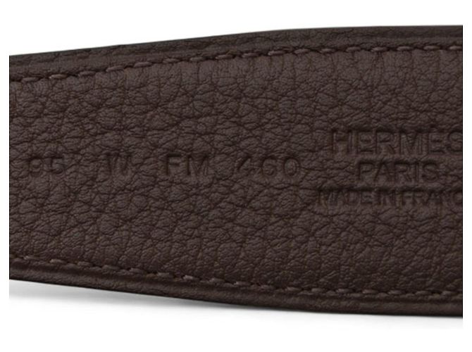 Hermès Wende-Gürtel in Schwarz und Schokolade - Ansicht 5