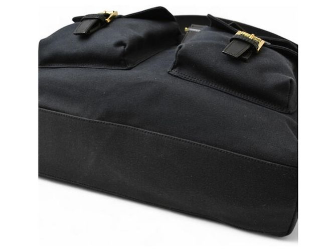 Gucci Black Cotton Canvas Shoulder Bag - view 10