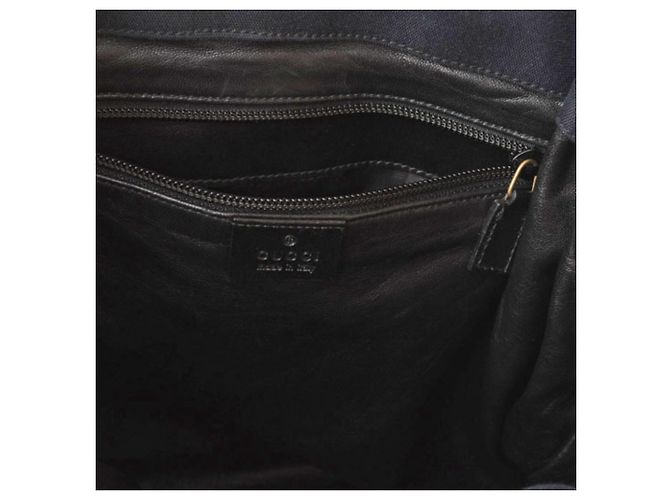 Gucci Black Cotton Canvas Shoulder Bag - view 13