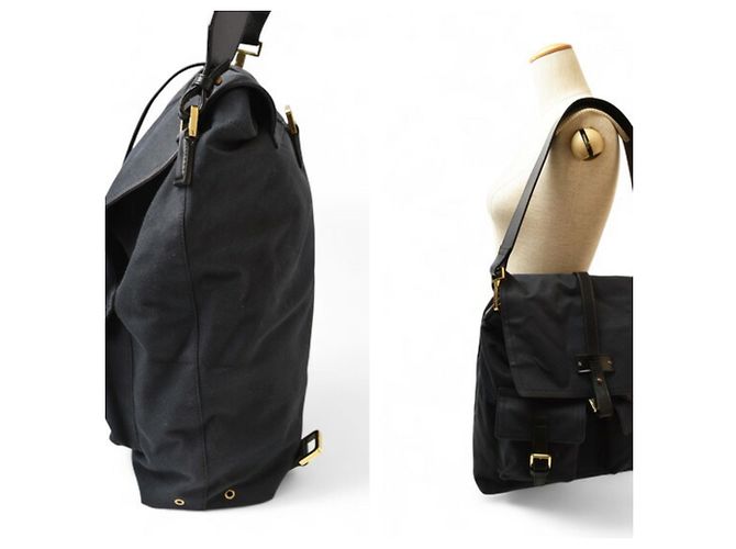 Gucci Black Cotton Canvas Shoulder Bag - view 3