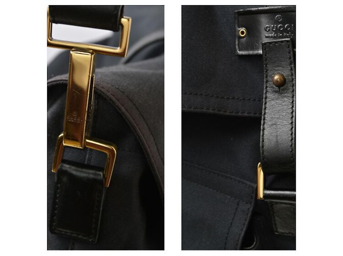 Gucci Black Cotton Canvas Shoulder Bag - view 4