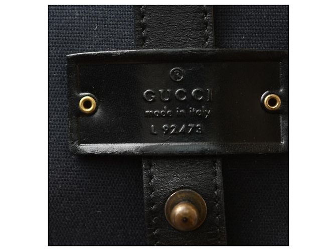Gucci Black Cotton Canvas Shoulder Bag - view 6