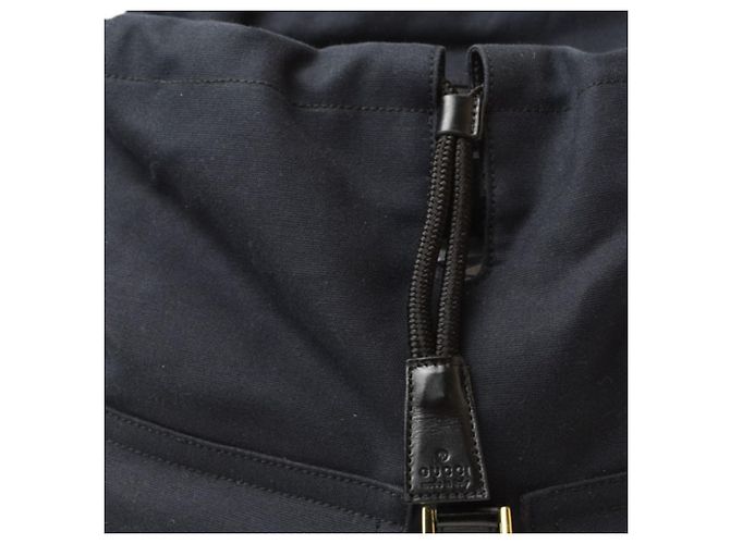 Gucci Black Cotton Canvas Shoulder Bag - view 8