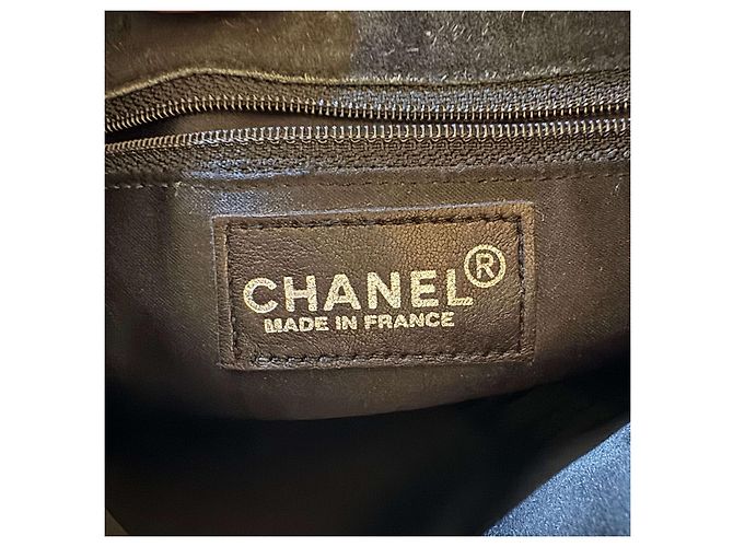 Mini tote in suede con frange di Chanel con strass Nero - vista 9