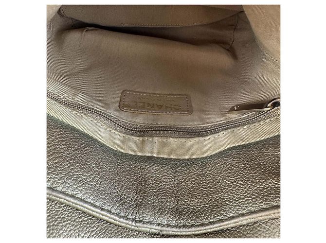 Borsa a flap in caviale Chanel D'oro Bronzo - vista 11